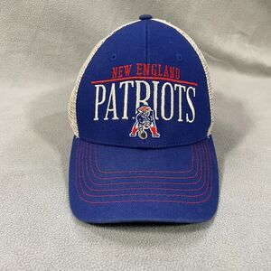 New England Patriots Trucker Snapback Hat Throwback Pat Patriot NFL Cap Blue